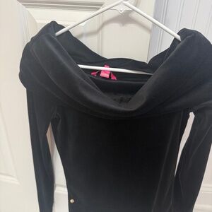 XXS Off the shoulder velour top